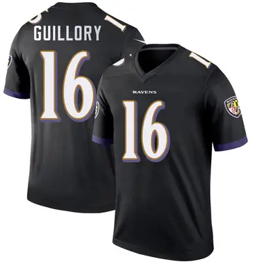 Xavier Guillory Men's Legend Black Baltimore Ravens Jersey