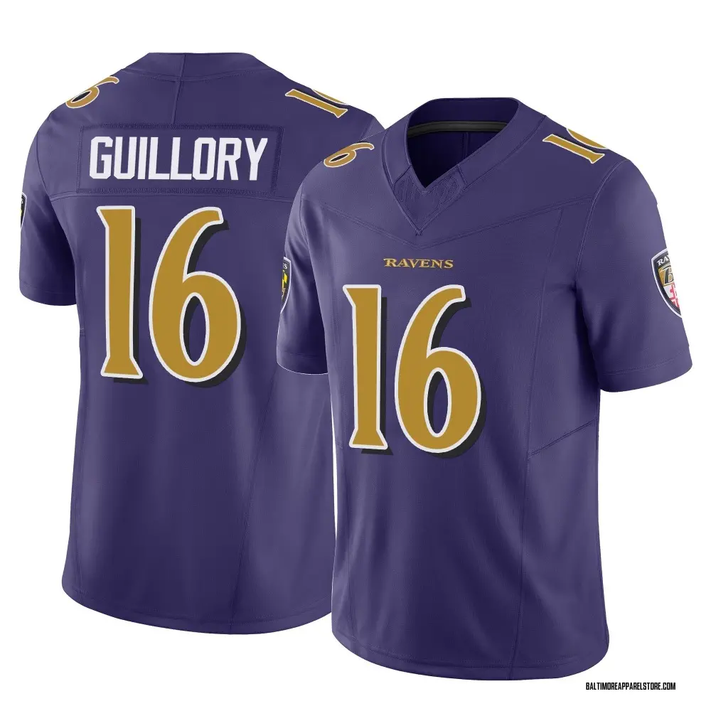 Xavier Guillory Men's Limited Purple Baltimore Ravens Vapor F.U.S.E. Jersey