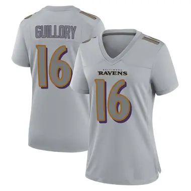 Xavier Guillory Women's Game Gray Baltimore Ravens Atmosphere Fashion Jersey
