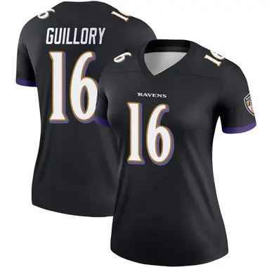 Xavier Guillory Women's Legend Black Baltimore Ravens Jersey