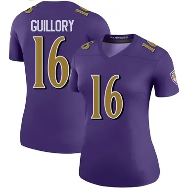 Xavier Guillory Women's Legend Purple Baltimore Ravens Color Rush Jersey
