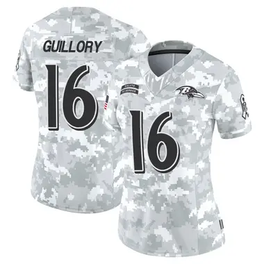 Xavier Guillory Women's Limited Arctic Camo Baltimore Ravens 2024 Salute to Service Jersey