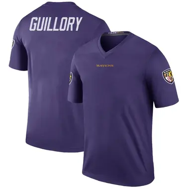 Xavier Guillory Youth Legend Purple Baltimore Ravens Color Rush Jersey