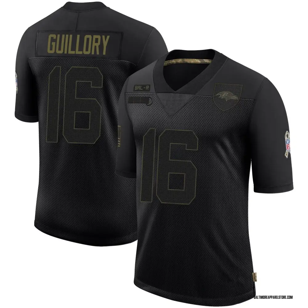 Xavier Guillory Youth Limited Black Baltimore Ravens 2020 Salute To Service Jersey