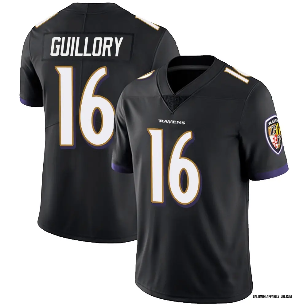 Xavier Guillory Youth Limited Black Baltimore Ravens Alternate Vapor Untouchable Jersey
