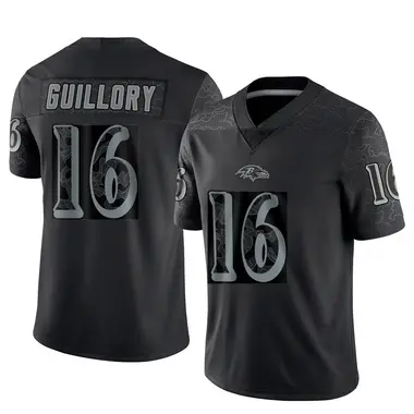 Xavier Guillory Youth Limited Black Baltimore Ravens Reflective Jersey