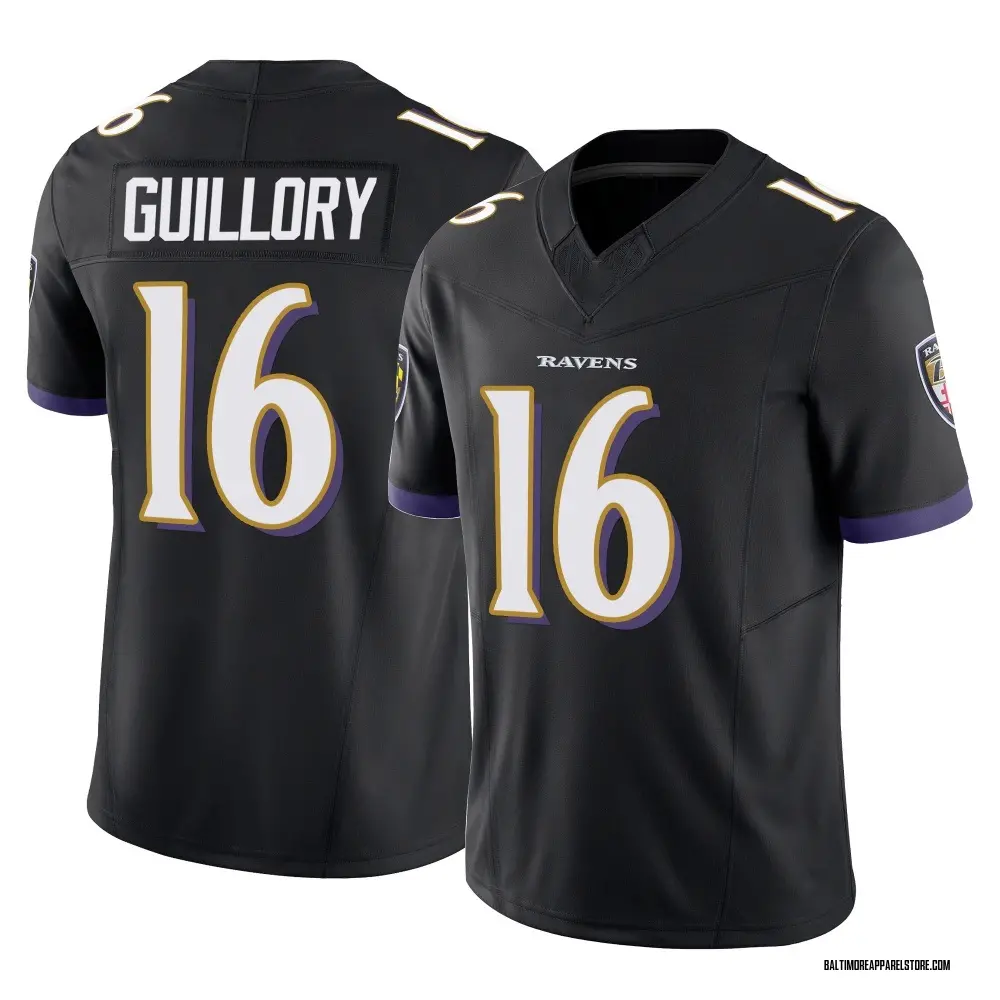 Xavier Guillory Youth Limited Black Baltimore Ravens Vapor F.U.S.E. Jersey