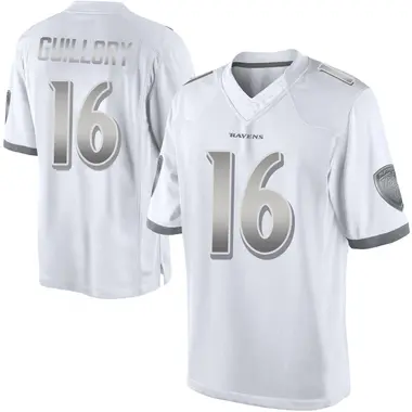 Xavier Guillory Youth Limited White Baltimore Ravens Platinum Jersey
