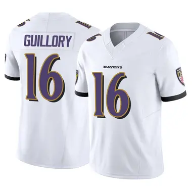 Xavier Guillory Youth Limited White Baltimore Ravens Vapor F.U.S.E. Jersey