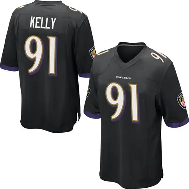 Xavier Kelly Men's Game Black Baltimore Ravens Jersey