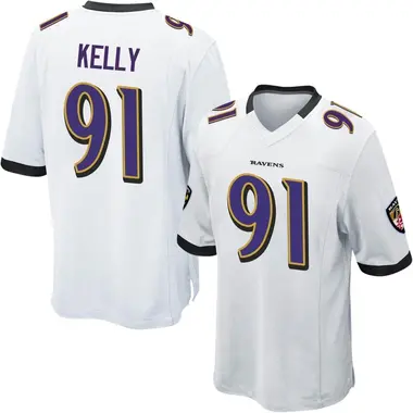 Xavier Kelly Men's Game White Baltimore Ravens Jersey