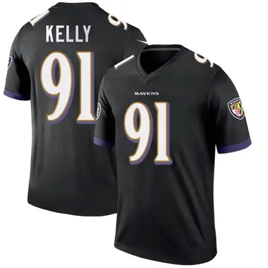 Xavier Kelly Men's Legend Black Baltimore Ravens Jersey