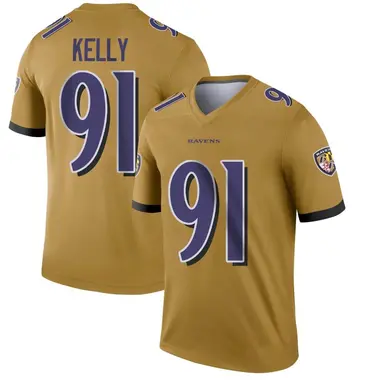 Xavier Kelly Men's Legend Gold Baltimore Ravens Inverted Jersey