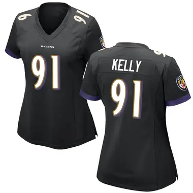 Xavier Kelly Women's Game Black Baltimore Ravens Jersey