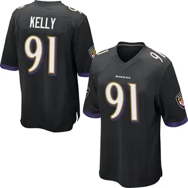 Xavier Kelly Youth Game Black Baltimore Ravens Jersey