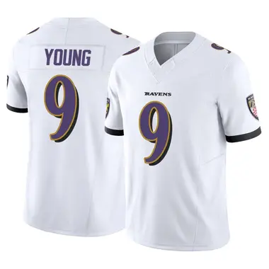 Zion Young Men's Limited White Baltimore Ravens Vapor F.U.S.E. Jersey