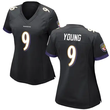 Zion Young Women's Game Black Baltimore Ravens Jersey
