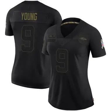 Zion Young Women's Limited Black Baltimore Ravens 2020 Salute To Service Jersey