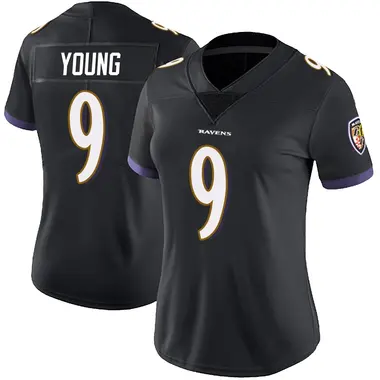 Zion Young Women's Limited Black Baltimore Ravens Alternate Vapor Untouchable Jersey