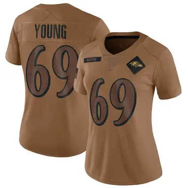 Zion Young Women's Limited Brown Baltimore Ravens 2023 Salute To Service Jersey