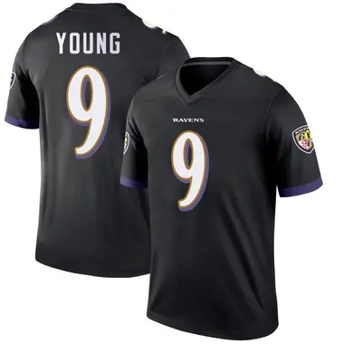 Zion Young Youth Legend Black Baltimore Ravens Jersey